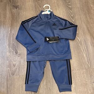 Adidas Navy and Black Kids' Tracksuit